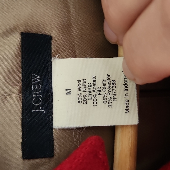 Red J. Crew wool jacket with thinsulate lining - Picture 4 of 6